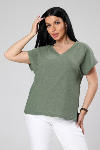 Блузка женская М-1044 вискоза (р-ры: 48-56) хаки