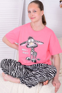 Пижама детская 7317 кулирка (р-ры: 30-34) коралл