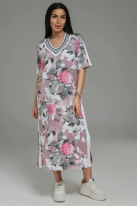 Платье женское "Либретта" футер 2-х нитка с лайкрой (р-ры: 48-58) пудра