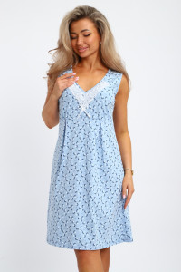 Сорочка женская "Адель" М234 кулирка (р-ры: 46-60) голубой