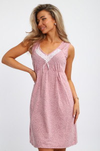 Сорочка женская "Адель" М234 кулирка (р-ры: 46-60) сухая роза