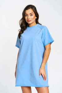 Платье женское "Аура" футер 2-х нитка (р-ры: 44-54) голубой