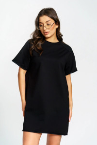 Платье женское "Аура" футер 2-х нитка (р-ры: 44-54) черный
