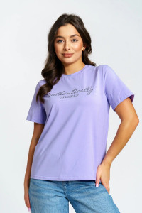 Футболка женская "Флеш" кулирка (р-ры: 44-66) лаванда