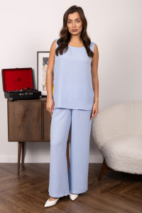 Костюм двойка женский 2158/3 жатка кантри (р-ры: 48-58) голубой