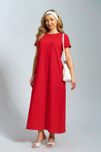 Платье женское 968 кулирка с лайкрой пенье (р-ры: 44-54) красный