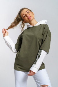 Туника женская 982 футер с лайкрой (р-ры: 44-58) хаки