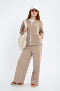 Костюм двойка детский "Весна" футер (р-ры: 140-164) бежевый