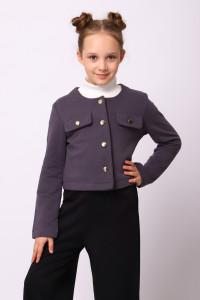 Жакет школьный "Диана" футер петля (р-ры: 140-164) серый