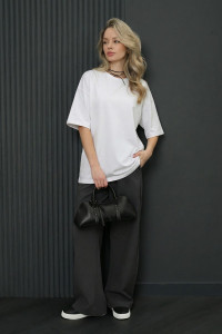 Футболка женская №14517 кулирка (р-ры: 42-54) белый