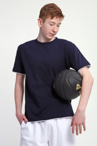 Футболка мужская №83511 кулирка (р-ры: 46-60) темно-синий