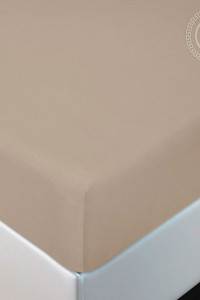 Простыня трикотажная на резинке "Какао"