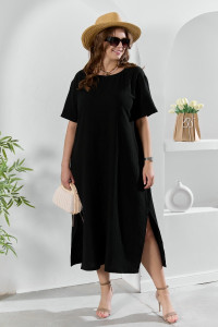 Платье женское "Вуаль-1" муслин (р-ры: 50-60) черный