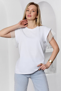 Футболка женская "Софт-1" кулирка с лайкрой (р-ры: 44-54) белый