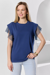 Футболка женская "Софт-1" кулирка с лайкрой (р-ры: 44-54) индиго