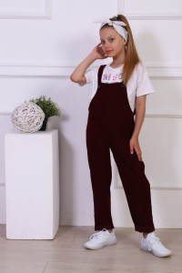 Комбинезон детский МЛШ-5 "Стиляга" вельвет (р-ры: 92-128) бордо