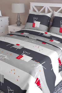 Постельное белье бязь БГ-522 серый