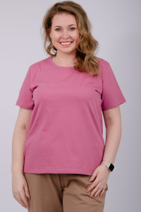 Футболка женская "Карусель 5" кулирка (последний размер) брусника 54