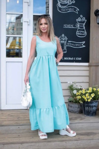 Сарафан женский №059315 лён (р-ры: 44-52) тиффани