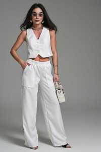 Брюки женские №059313 полиэстер (р-ры: 42-52) белый