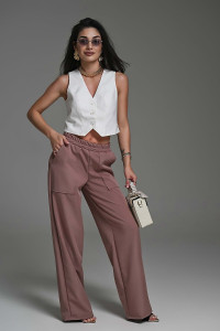 Брюки женские №059313 полиэстер (р-ры: 42-52) розовый