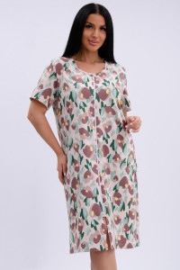 Халат женский "Рената" кулирка (р-ры: 50-60) ботаника