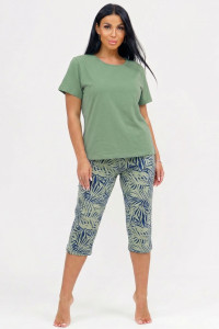 Костюм двойка женский "Игра" кулирка (р-ры: 44-54) тропики