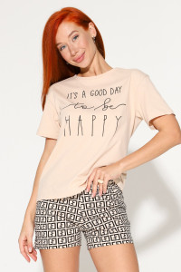 Пижама женская "Фенди" кулирка (р-ры: 42-56) бежевый