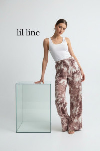 Брюки женские №1051 футер-вискоза (р-ры: 48-54) розовый