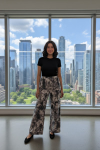 Брюки женские №1051 футер-вискоза (р-ры: 48-54) бежевый