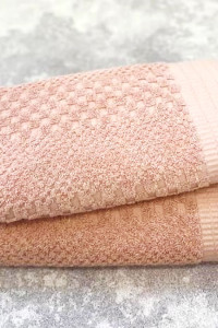 Полотенце махровое "KING" пудра