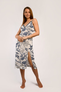 Сорочка женская "Габриэль-2" вискоза (р-ры: 42-64) набивка молоко