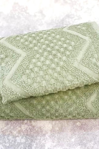 Полотенце махровое "MONBLAN" оливковый