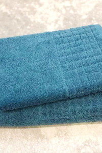 Полотенце махровое "MOSAIC" серо-синий