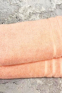 Полотенце махровое "STRIPE" персик