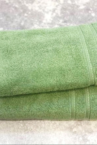 Полотенце махровое "STRIPE" зеленый