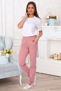 Брюки женские "Вилена" футер с лайкрой (последний размер) пудра 46