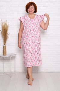 Сорочка женская "Фаина плюс" кулирка (последний размер) бабочки 70