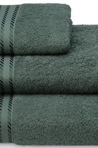 Полотенце махровое "Glimmer" зеленый (последний размер) 50х90