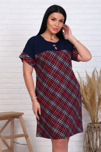 Туника женская "Роксана" кулирка (последний размер) клетка 50,54