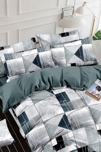 Постельное белье поплин стандарт на резинке П-3309