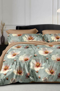 Постельное белье поплин стандарт на резинке П-3300