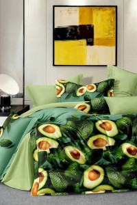 Постельное белье поплин стандарт на резинке П-3299