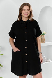 Платье женское "Вуаль-5" муслин (р-ры: 46-56) черный