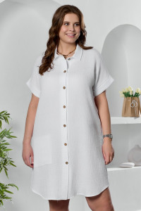 Платье женское "Вуаль-5" муслин (р-ры: 46-56) белый