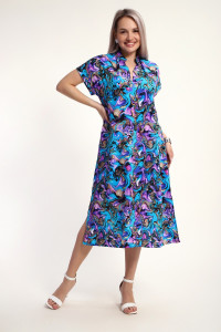 Платье женское №32746 штапель (р-ры: 48-58) бирюзовый