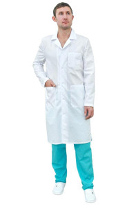 Медицинский халат мужской "Классика МТ" тиси (последний размер) 44-46