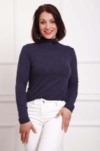 Водолазка женская №88157 ангора (р-ры: 42-58) темно-синий