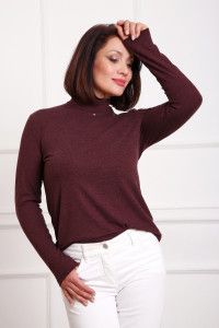 Водолазка женская №88157 ангора (р-ры: 42-58) бордо