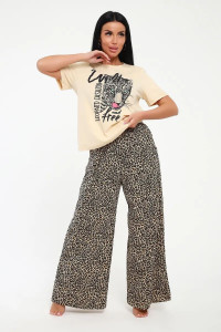 Костюм двойка женский КЖ-006 кулирка (р-ры: 46-60) леопард